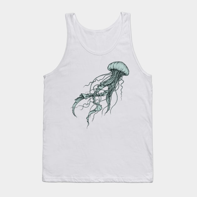 Jellyfish. Tank Top by HenryBennettArt